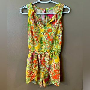 Lilly Pulitzer for Target romper in XS - yellow floral pattern